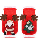 Elk Santa Claus Small Dog Hoodies Christmas