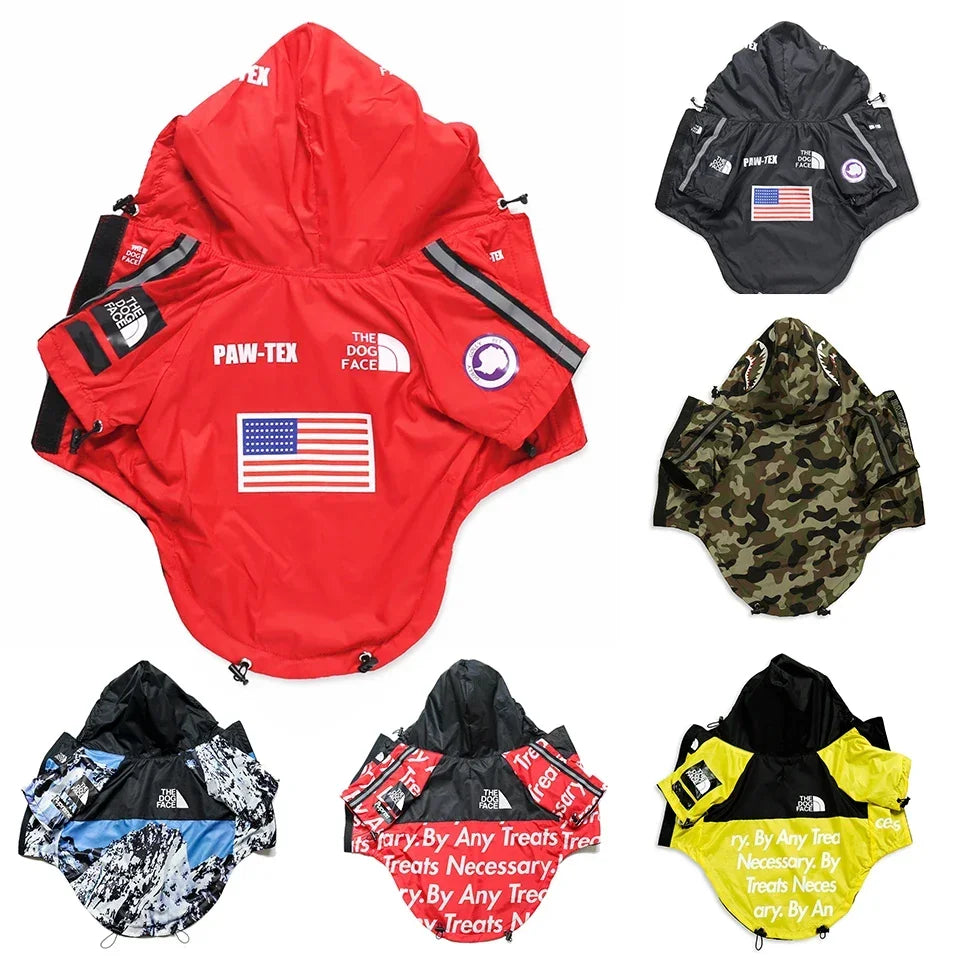 Raincoat Windbreaker Jacket Fashion Dog Clothes Dog FANS
