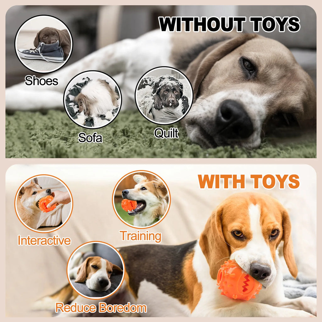 Dog Interactive Chew Treat Dispensing Ball