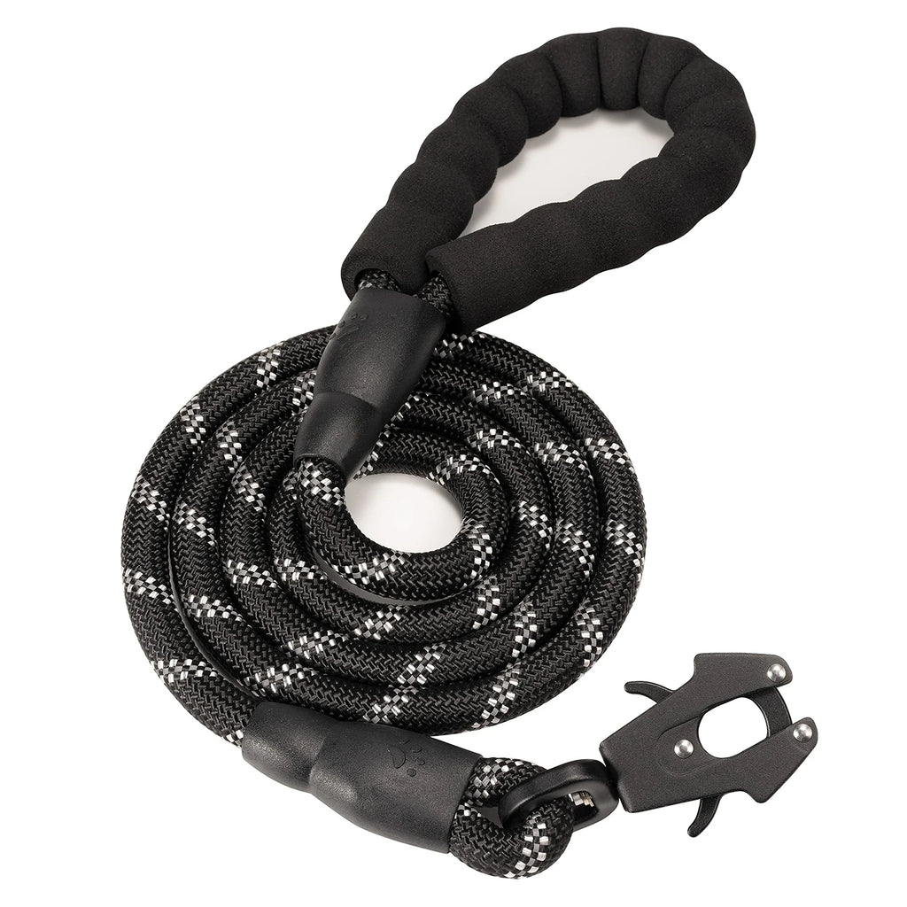 Heavy Duty Polyamide Dog Leash with Reflective Stripes - Tactical Frog Quick Release Clip, Locking Mechanism