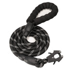 Heavy Duty Polyamide Dog Leash with Reflective Stripes - Tactical Frog Quick Release Clip, Locking Mechanism