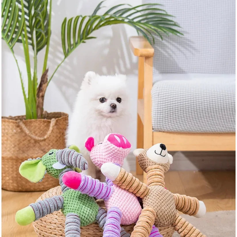 Large Sound Squeaky Toy Animal Shape Pet Chew Bite Teeth Dental Toys