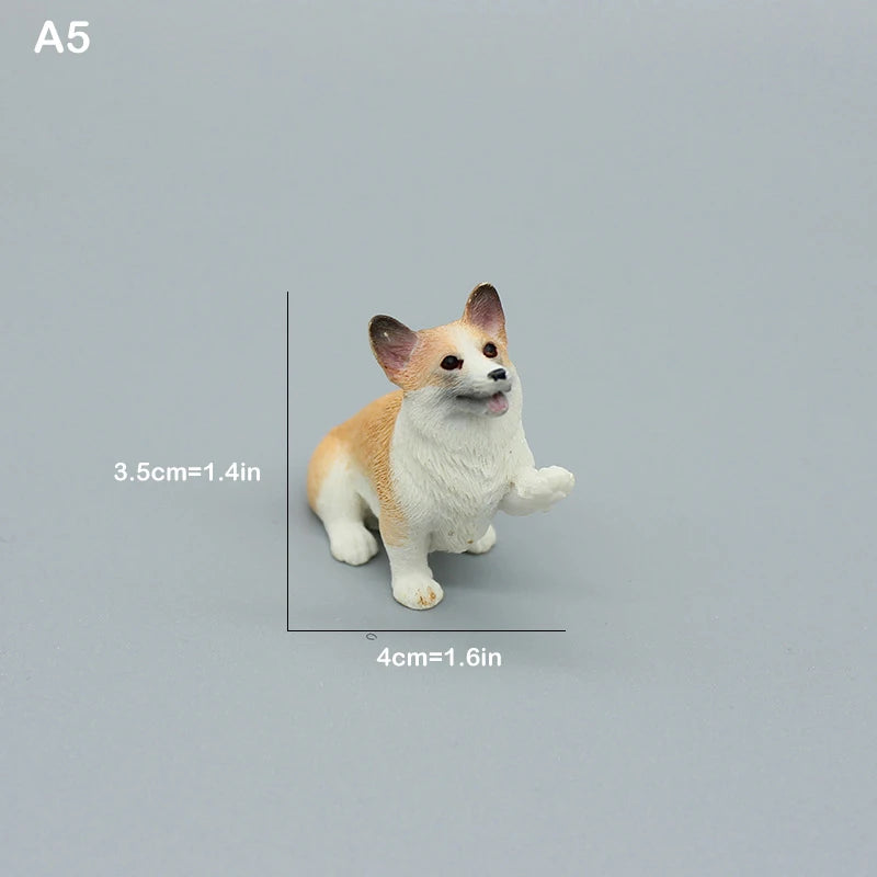 Cute Simulation Corgi Dog Car Dashboard Decoration Resin Figurine
