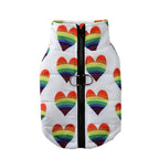 Rainbow Jacket Coat For Small Medium Dogs Winter Warm Fleece