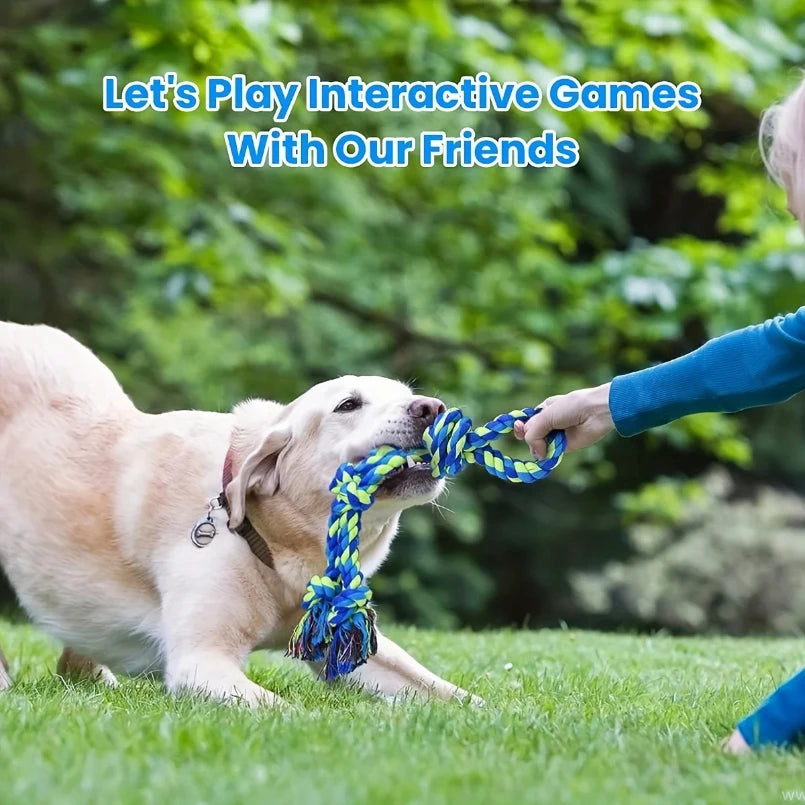 Knot Toy Durable Dog Chew Tug Of War Interactive Suitable For Medium And Large Dogs