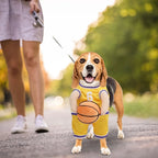 Cute Dog Basketball Costume Holding Ball S/M/L Pet Breathable Sweatshirt