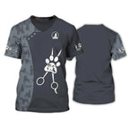 Pet Groomer Printed T-shirt Dog Unisex Summer Casual Fashion Designer Clothes