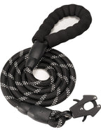 Heavy Duty Polyamide Dog Leash with Reflective Stripes - Tactical Frog Quick Release Clip, Locking Mechanism