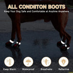 Waterproof Dog Boots Adjustable Reflective Straps