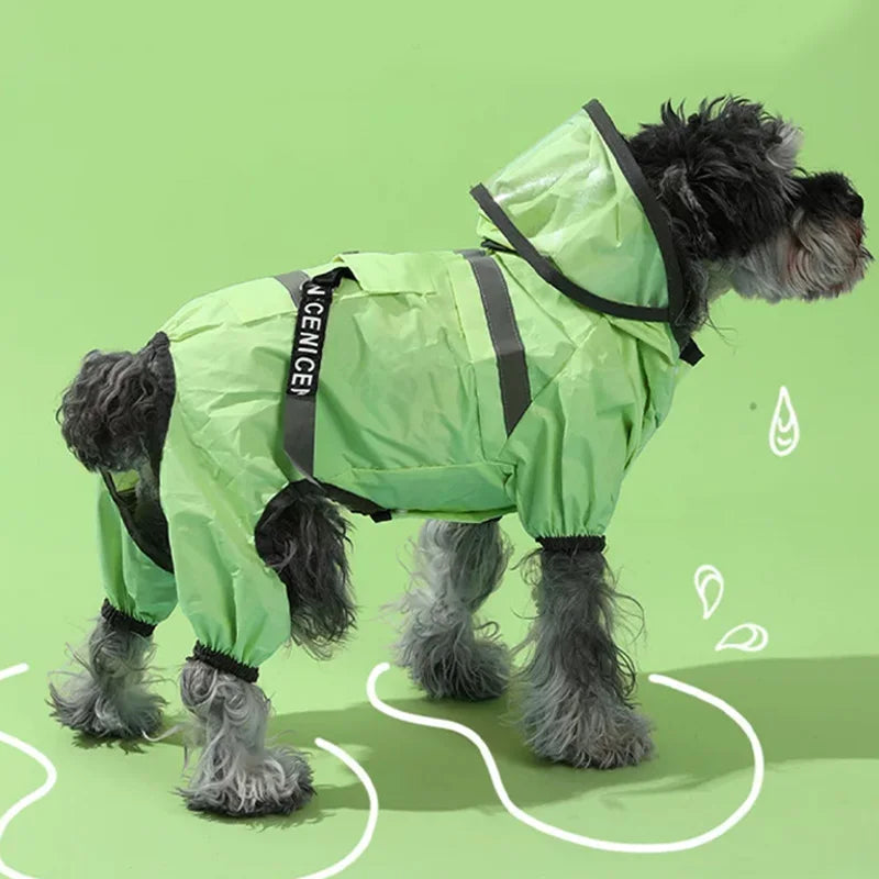 Small and medium-sized raincoat, rainproof with traction rope