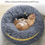 40-90cm Round Pet Bed Super Soft Plush Winter Warm Sleeping
