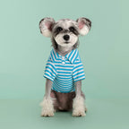 Polo Shirts Summer Striped Cotton Puppy Pullover