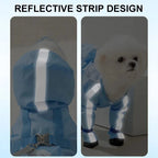 Pet Puppy Dog Raincoat Rain Jacket Coverage 4 Legs Full Body Protection Waterproof Rainboot Small Dogs Pet Teddy Raining Coat