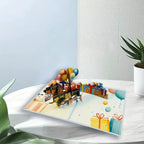 Interactive 3D Pop-Up Birthday Card with Animated Dachshund