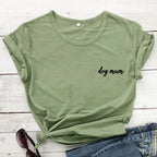 dog mum pocket tshirt cute women short sleeve