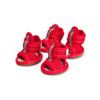 4pc/set Summer Non-slip Breathable Dog Sandals for Small Dogs