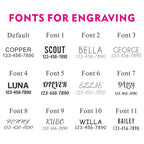 Personalized Dog Collar with Free Engraving, Matching Pet Leash, Metal Buckle, Light Brown