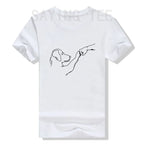 Punch Hand Dog Man Friendship Bump Dog's Paw T-Shirt Animal Lover