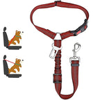 2 in 1 Adjustable Car Seat Belt Harness Clip Buckle Tether Travel for Dogs Pet Accessories
