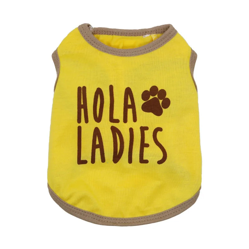 Funny Summer Small Pet Shirts Cool Breathable Dog Outfit Soft Shirt