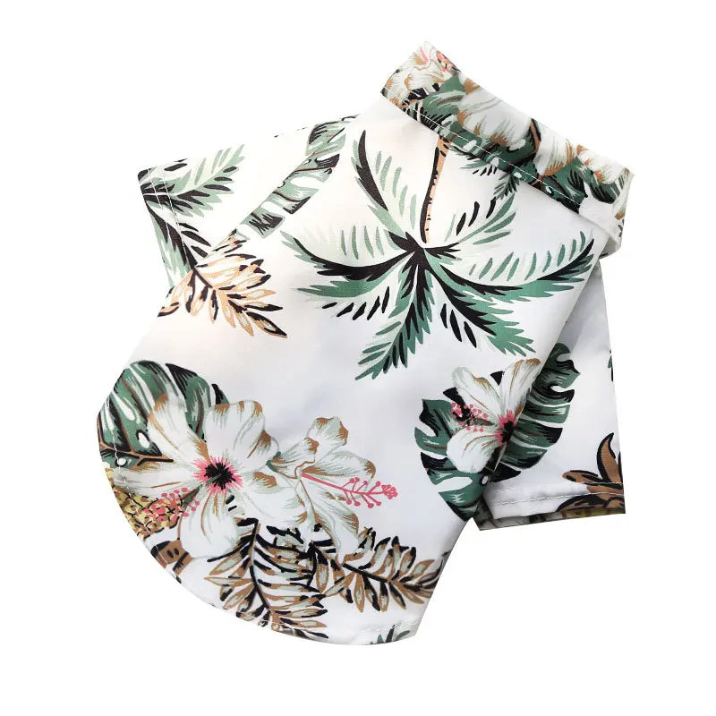 Hawaiian Style Summer Sand Beach Shirts for Small Dogs