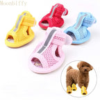 4pc/set Summer Non-slip Breathable Dog Sandals for Small Dogs