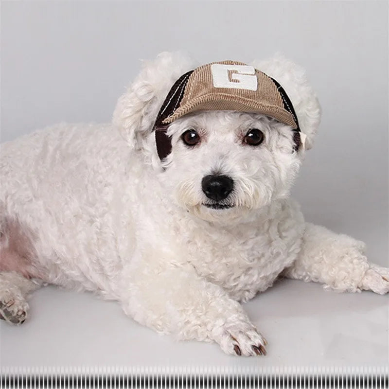 Dog Small Medium Baseball Cap Outdoor With Ear Holes Adjustable