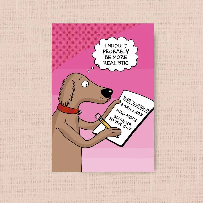 1pc, 2025 Happy New Year card, funny dog