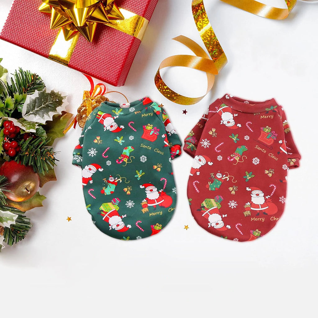 Dog Hoodies Christmas Sweater- Winter Warm Fleece Lined