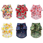 Fruit Printed Shirts Thin Clothing for Small Dog Outfits
