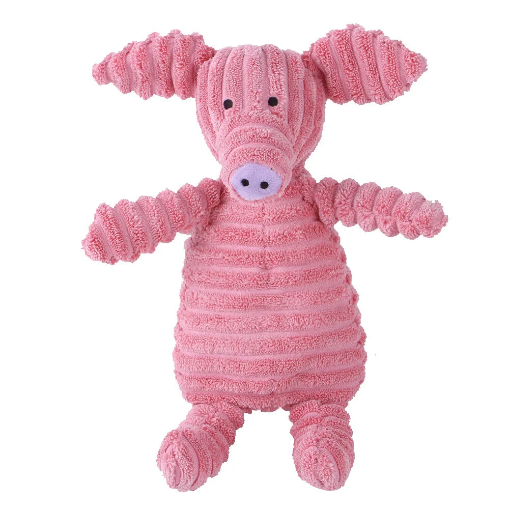 Corduroy Small Animal Plush Squeaky Dog Toy