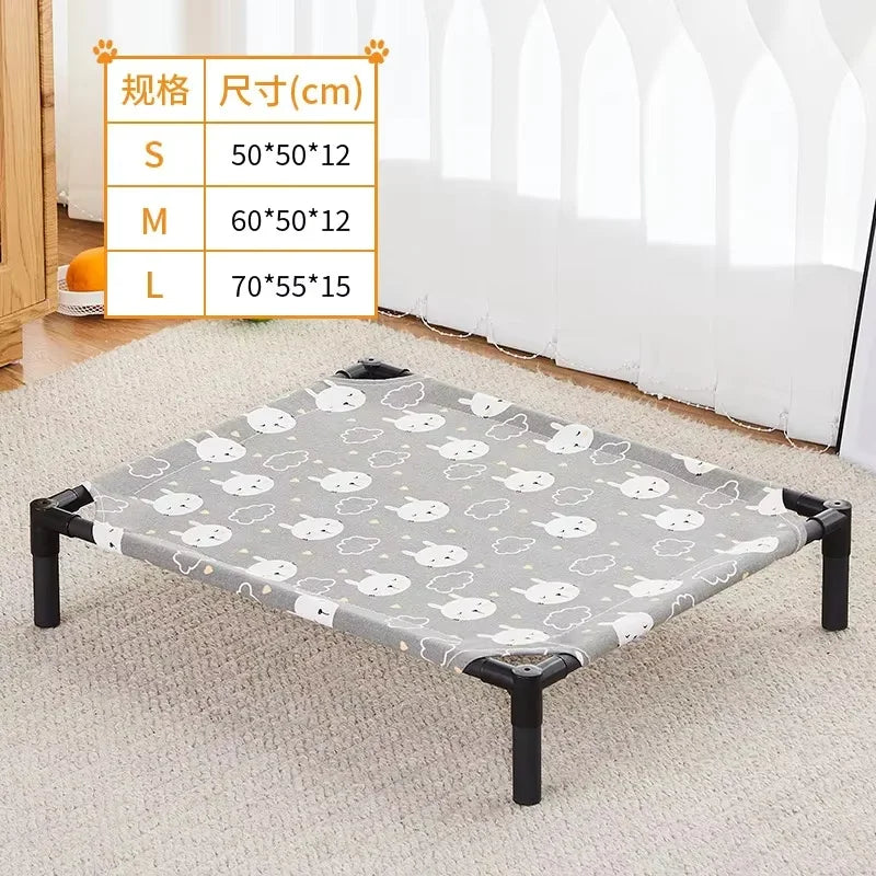 Elevated Folding Pet Camping Bed Portable Removable Washable Four Seasons