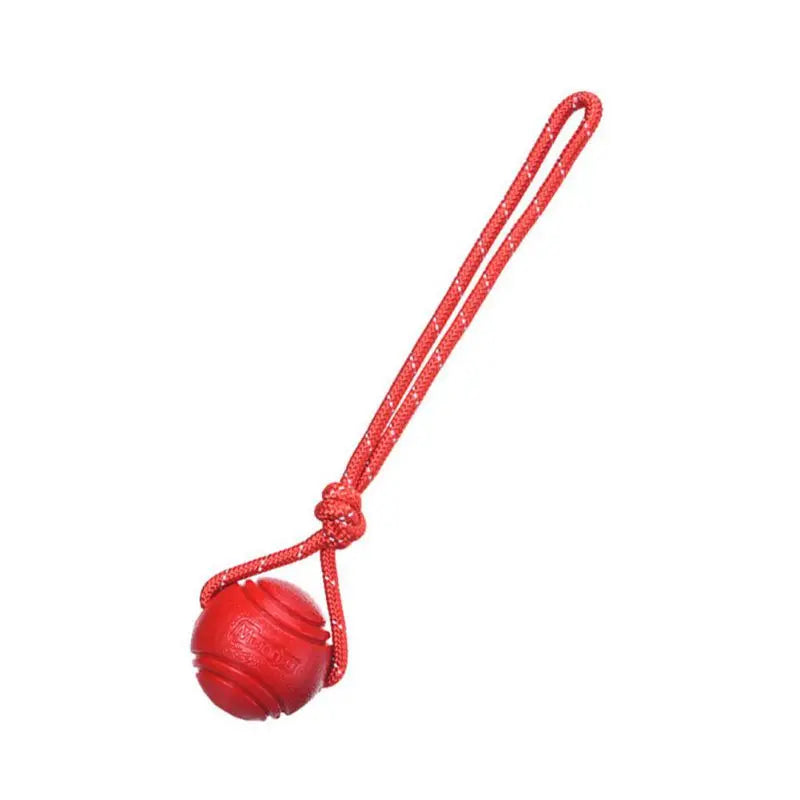 Dog Ball Toys Bouncy Rubber Ball Chew Toys Pet Dog Toy Ball with String Interactive Toys for Big Dog Puppy Games Toys