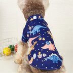 Summer Cartoon Print T Shirt for small Dogs Thin Breathable