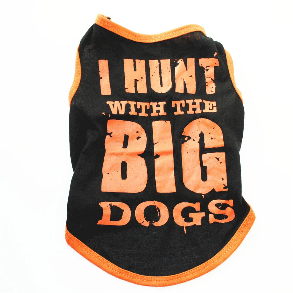 Shirt for Small Dogs Pet Printed with Funny Letters Soft Breathable Outfits