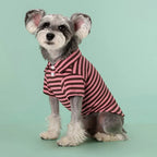 Polo Shirts Summer Striped Cotton Puppy Pullover