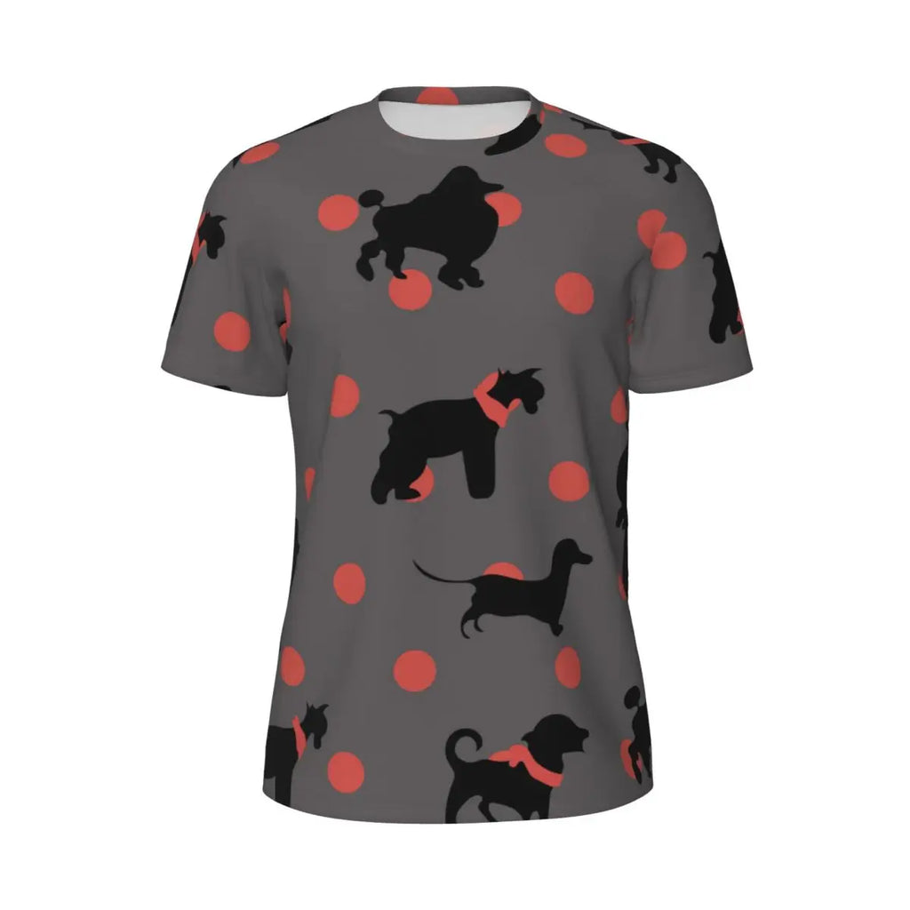 Cartoon Dog Running T Shirt Summer Funny Animal Print Design Tops