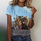 Funny Dog Pattern For Women Cute Animal 3d Printed T Shirts Summer Fashion