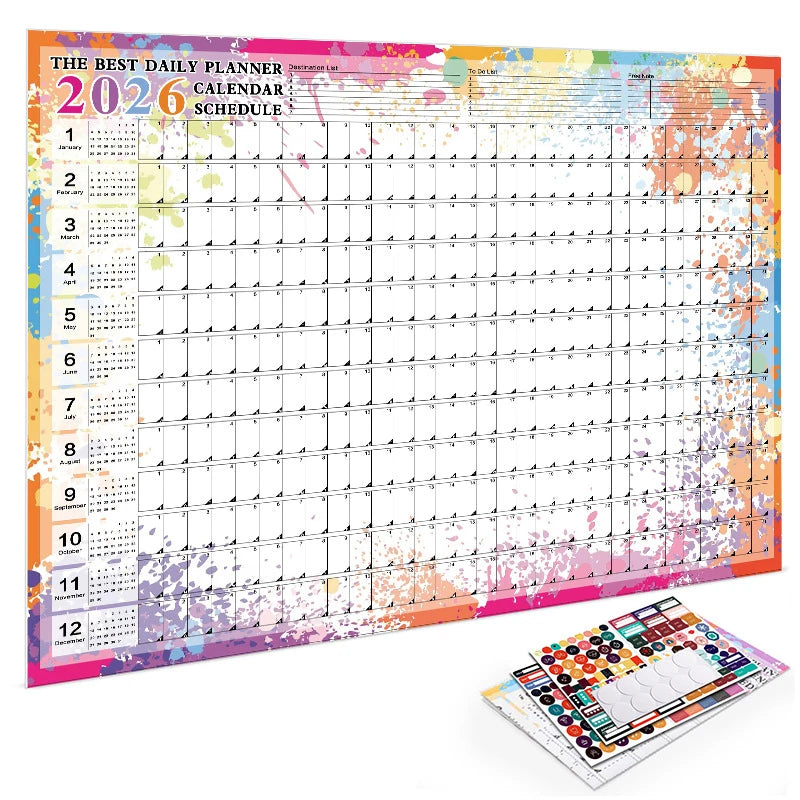 2026 Calendar Full Year Wall Calendar Creative Simple Planner