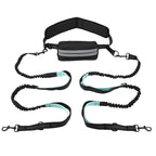 Hands Free Dog Leash Reflective Leash with Waist Bag Retractable Elastic Belt Rope for Running