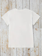 Women's Dog Lover Graphic Print T-Shirt - "Dogtrovert" Short Sleeve Crew Neck
