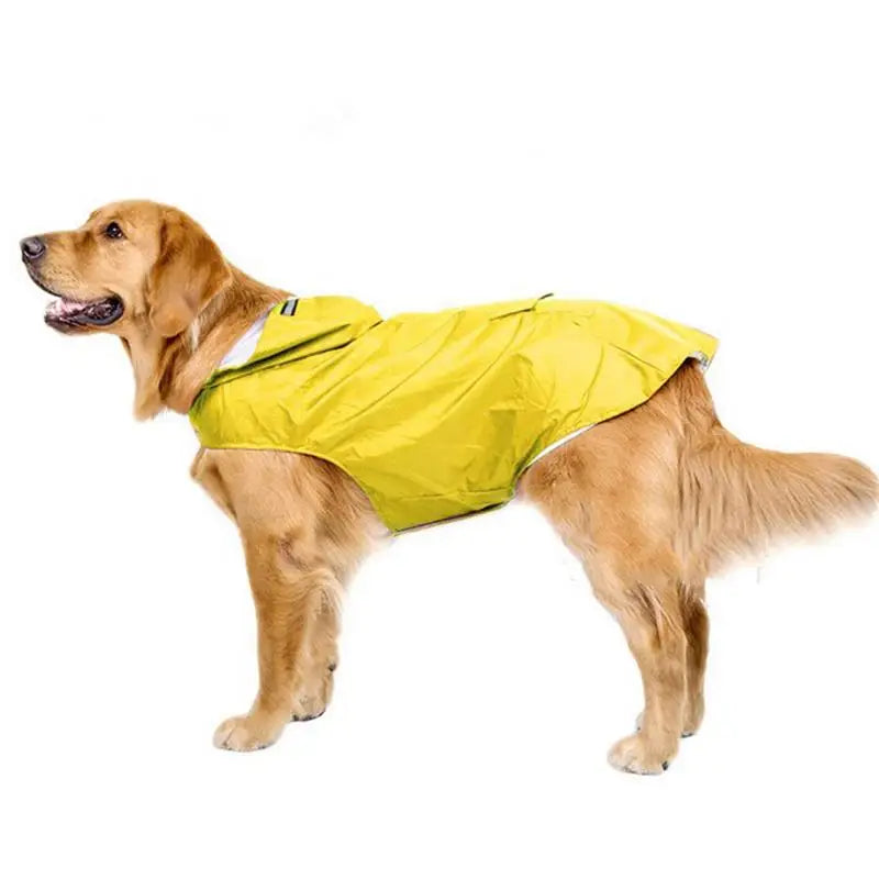 Raincoat Waterproof Hoodie Jacket Rain Pet Rainwear with Reflective Stripe