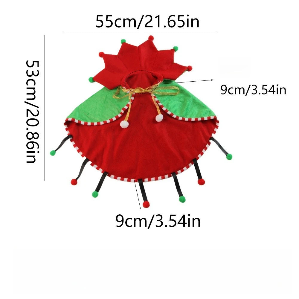 Dog Christmas Cloak Warm Winter Festival Holiday Decoration