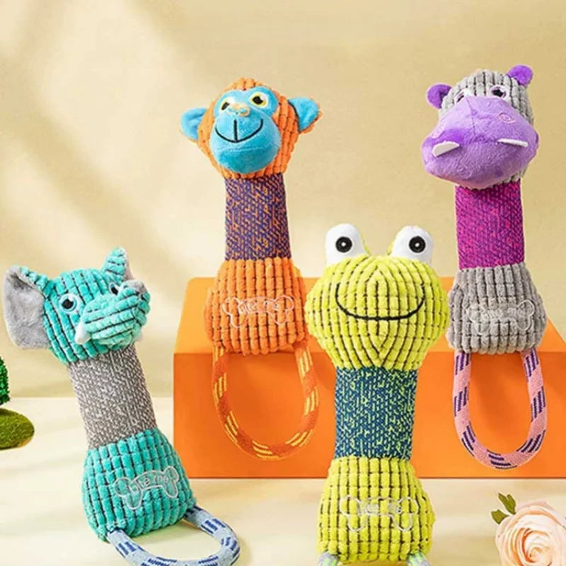 Animals Shape Squeaky Toy, Corduroy Dogs Pets Training Accessories