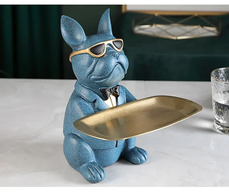 Storage Tray Dog Desktop Key Candy Organizer Plate