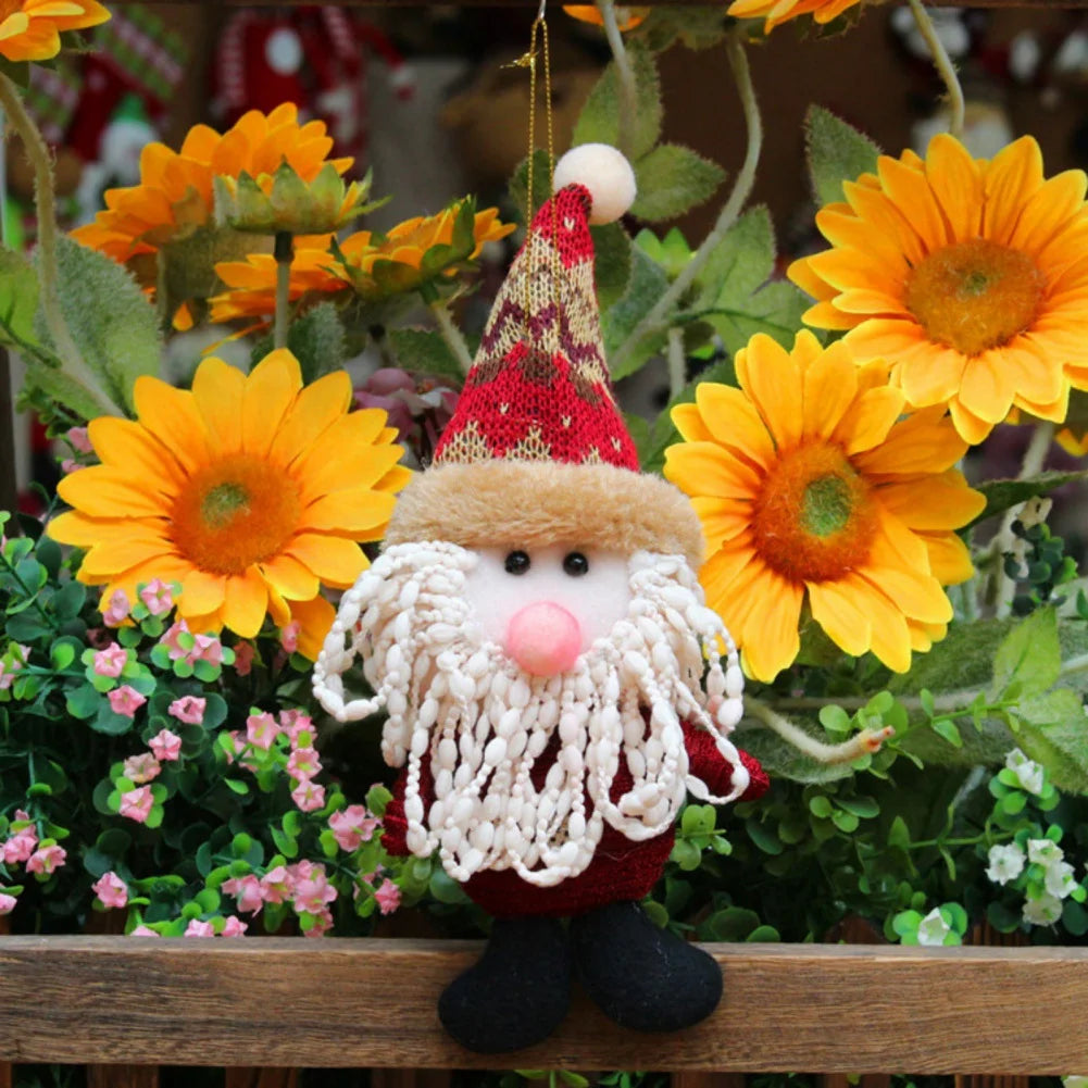 Ornament Reindeer Snowman Santa Elk Bear Doll decoration