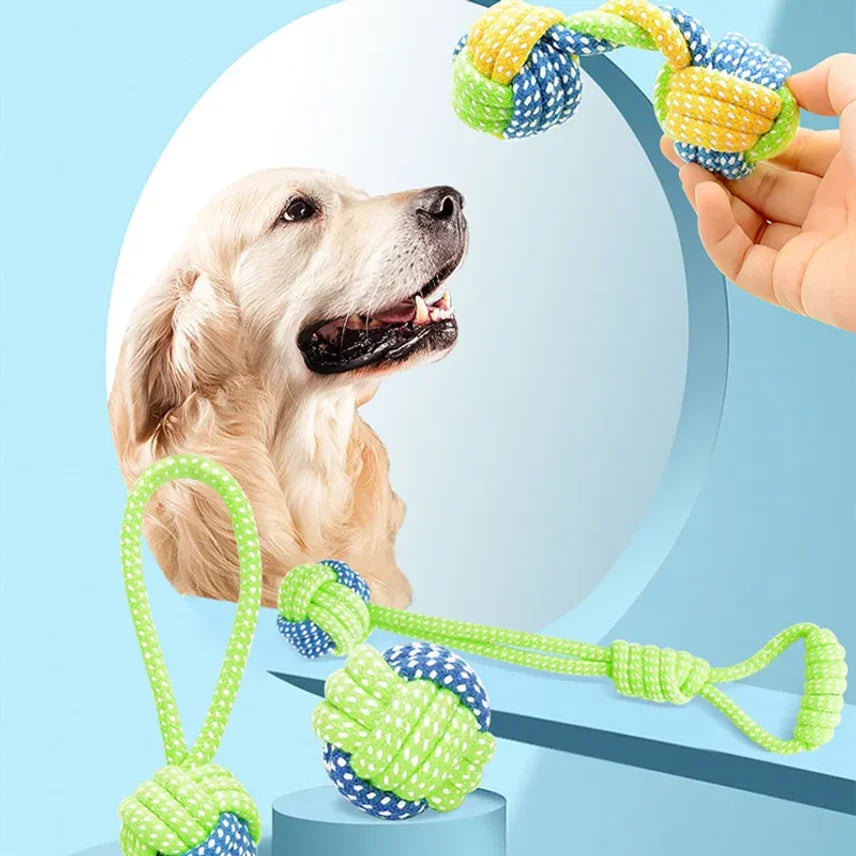 Toy Interactive Cotton Rope Dog Toy Ball for Dogs Accessories