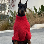 New Year Red Sweater Large Dogs Warm Knit Dog