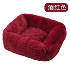 Cushion Soft Plush Bed for Dogs Winter Warm Sleeping Removable Mat