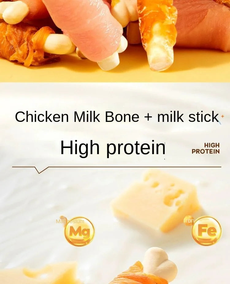 Nutritious Chicken Duck Wrapped In Cowhide Sticks Calcium Milk Sticks